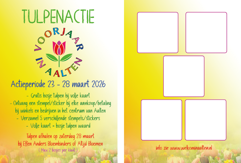 Formulieren zijn verkrijgbaar bij de deelnemende bedrijven in het centrum van Aalten